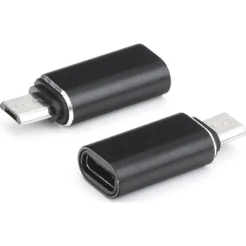 Datové redukce OEM Nabíjecí adaptér typu C na Micro USB černý