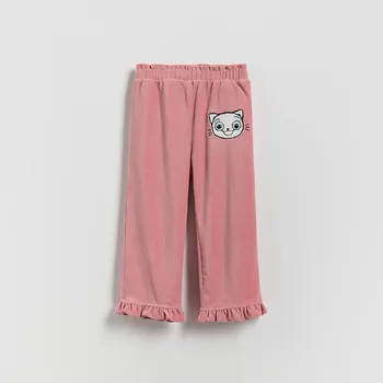 Reserved - Manšestrové kalhoty Kitty Kotty - pudrově růžová - 806HN-39X - 806HN-39X-80