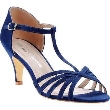 Dámské sandále Páskové sandály na úzkém podpatku námořnická modrá 38