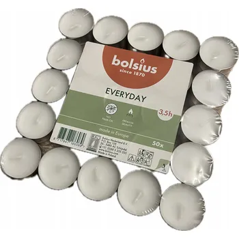 Svíčka Čajové svíčky parafinové neparfémované Bolsius 50 ks
