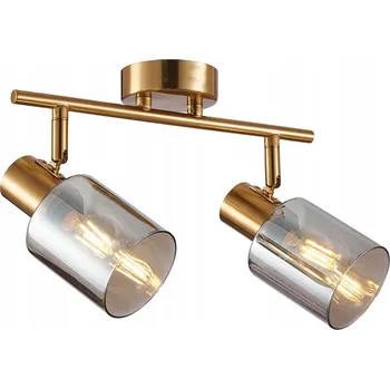 ITALUX SANTIA STROPNÍ SVÍTIDLO BODOVÉ SVÍTIDLO MOSAZ ŠEDÉ STÍNIDLO