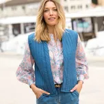 Prošívaná vesta modrá džínová 40