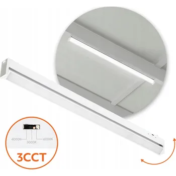 Magnetický lištový reflektor přisazený 20W 3CCT bílý