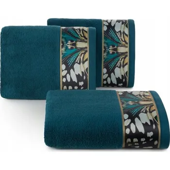 Ručník EVA 15 VELKÝ KOUPELNOVÝ RUČNÍK 70x140 cm 1 KS TMAVĚ TYRKYSOVÝ