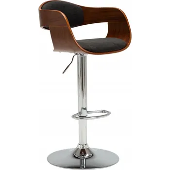 Barová židle Barová Židle s nastavitelnou výškou, šedý a hnědý, 49,5 x 50,5 x 87-108 cm