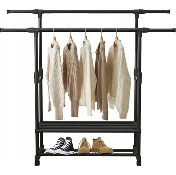 Věšák Stojací věšák kovový Bedee černý