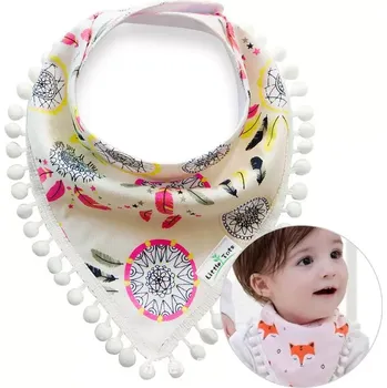 Šátek Dětský šátek s bambulkami – lapač snů