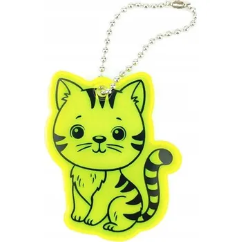 Reflexní přívěsek Kočka Žlutá