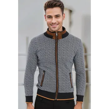 Pánský svetr Pánský svetr s rybím vzorem dewberry černá | modrá | šedá | hnědá | vícebarevná 3518035