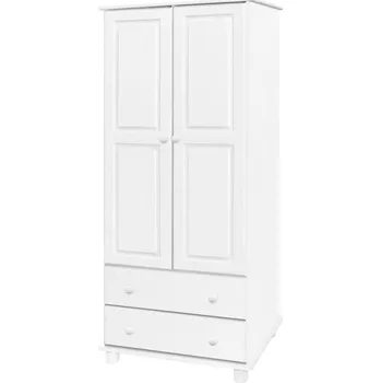 IDEA nábytek Skříň 2dveřová, masiv/bílý lak