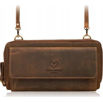 Paolo Peruzzi kabelka psaníčko pravá kůže hnědá