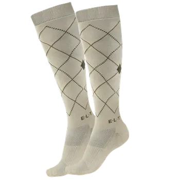 E·L·T Jezdecké podkolenky ELT Argyle Barva: beige grey, Velikost: 39-42