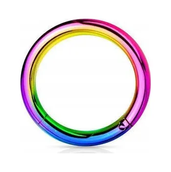 Náušnice Kroužek clicker do nosu/ucha, barevný, 1,0/7