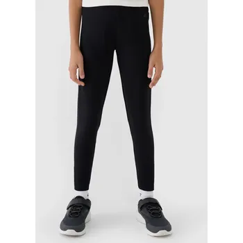 Dámské legíny Dívčí legíny 4F F247 Bavlněné legíny na tělocvik černé 140.