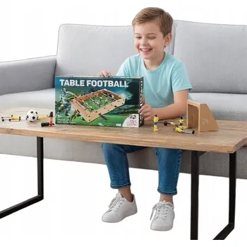 DŘEVĚNÝ MINI STŮL NA FOTBÁLEK MALÝ STOLNÍ FOTBÁLEK HRA SE 2 MÍČI