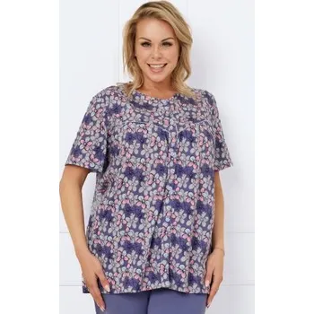 Dámské noční prádlo Propínací dámské pyžamo Italian Fashion Bonarie - bavlna Fialová XL