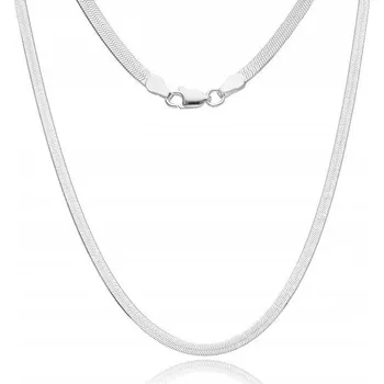 Řetízek Stříbrný řetízek dámský, hladký plochý pásek, stříbro 925