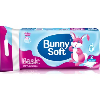 Toaletní papíry Suchý toaletní papír bez vůně Bunny Soft 8 ks