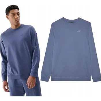 Pánská mikina Pánská mikina 4F tepláková bavlna bez zipu bez kapuce pro běžné nošení L