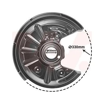 Brzdový kotouč Ochranný plech proti rozstřikování, brzdový kotouč VAN WEZEL 0335374