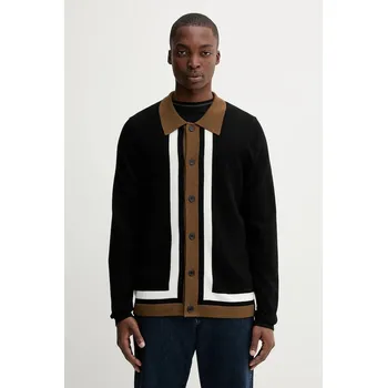 Dámský svetr Kardigan s vlnou HUGO Splon 50543770 černá 99X, vel. XL