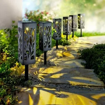 Venkovní osvětlení Solární zahradní světlo Fiore, 6 ks černá