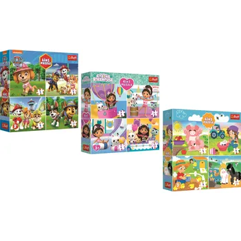 puzzle pro nejmenší TREFL Puzzle sada 4v1 (4,6,9,12 dílků)