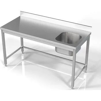 Nerezový dřez Dřezový stůl CS700 1600 otevřená základna pravý