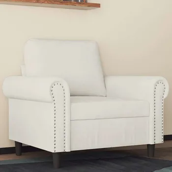 Křeslo vidaXL Křeslo 60 cm samet [359509] Barva: krémová