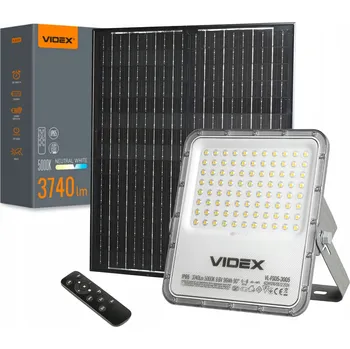 EXTERIÉROVÁ LED LAMPA HALOGEN REFLEKTOR 3740LM AKUMULÁTOR SOLÁRNÍ PANEL