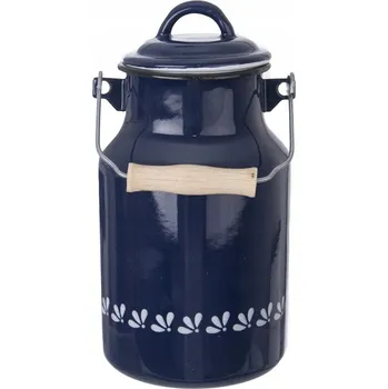 Konvička na mléko SMALTOVANÁ KONVICE NA MLÉKO MODRÁ DŽBÁNEK NÁDOBA S UCHEM 2 LITRY