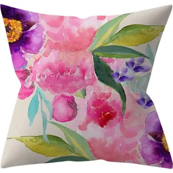 Povlak na polštářek Dekorační povlak na polštář s květinami – vzor IV