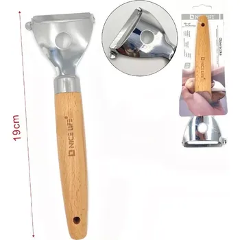 Kuchyňská škrabka Škrabka na zeleninu a ovoce z nerezové oceli s dřevěnou rukojetí