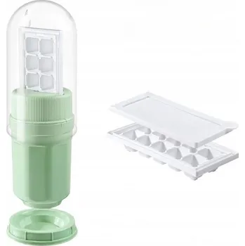 Tvořítko na led Forma na ledové kostky se zásobníkem, zelená