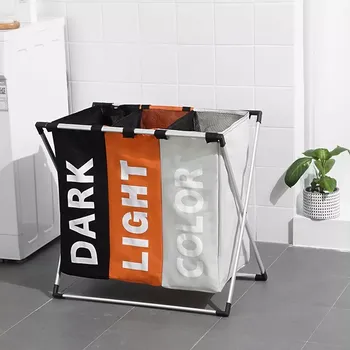 Koš na prádlo Tříkomorový koš na prádlo se tříděním