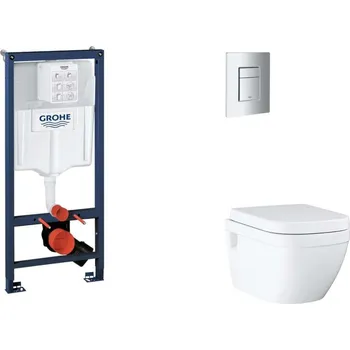 Klozet GROHE - Rapid SL Set předstěnové instalace, klozetu, sedátka SoftClose a tlačítka Skate Cosmopolitan, matný chrom SANI11BB2120