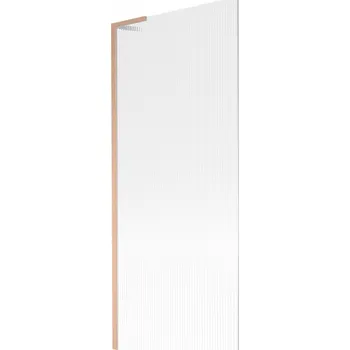 Vanová zástěna Mexen Next L vanová zástěna 1-křídlová 80 x 150 cm, pruhy, kartáčovaná měď - 895-080-000-03-09-65 Vanové zástěny