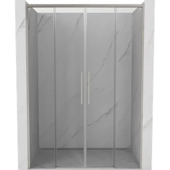 Sprchové dveře Mexen Rox posuvné sprchové dveře 140 cm, transparentní, kartáčovaný nikl - 8C2-140-002-97-00 Sprchové dveře