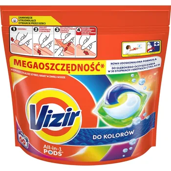 Prací prostředek Vizir Kapsle na praní barevného prádla, 60 praní
