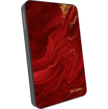 Powerbanka Picasee Powerbanka s MagSafe 5 000 mAh Šedá - Červená