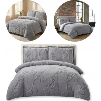 Povlečení SADA POVLEČENÍ MEDVÍDEK 200x220cm + 2x povlak na polštář 70x80 TEPLÁ SVĚTLE ŠEDÁ