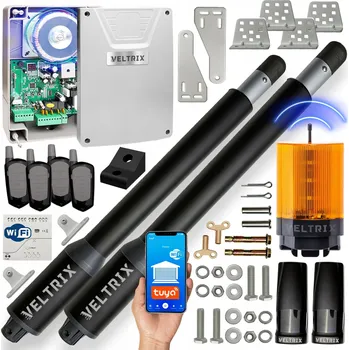 Pohon dvoukřídlé brány WIFI SET 2x2 m 400 kg + 4 ovladače + LED lampa
