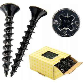 Vrták Tvrzené vruty do dřeva 4x16 zápustné černé BLACK TOP povrchová úprava 200ks