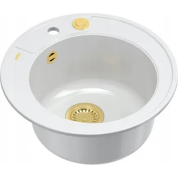 Granitový dřez Jednokomorový granitový dřez Quadron Morgan 210, bílý