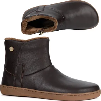 Dámská zimní obuv Kotníkové Boty boty na zip pro kočku BAREFOOT Olivier 202MP hnědé 40