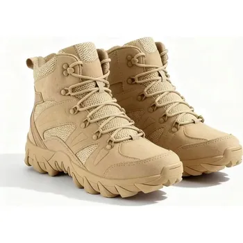 Pracovní oblečení KOŽENÉ TAKTICKÉ VODĚODOLNÉ TREKOVÉ BOTY VOJENSKÉ