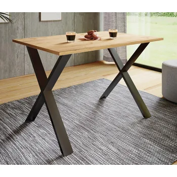 Jídelní stůl VCM Jídelní stůl Xona 110x80 X-nohy, dub medový 486483