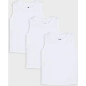 Chlapecké tričko Sinsay - 3balení nátělníků - bílá - 123HO-00X - 123HO-00X-134
