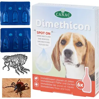 Antiparazitikum pro psa KAPKY proti BLECHÁM a KLÍŠŤATŮM pro PSA Canac x 6 dávek