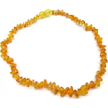 Náhrdelník Jantarové korálky medové 38 cm Marge - 38 cm